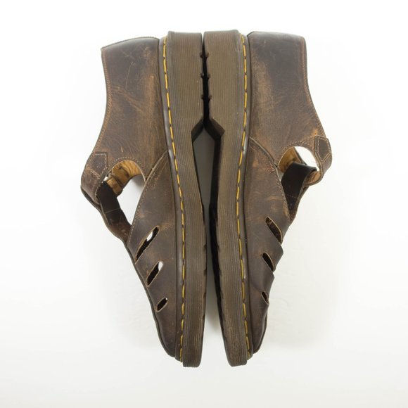 Dr Martens England Made Leather T-Strap Sandal Shoes - Men's Size 9 UK / 10 US - Picture 8 of 11